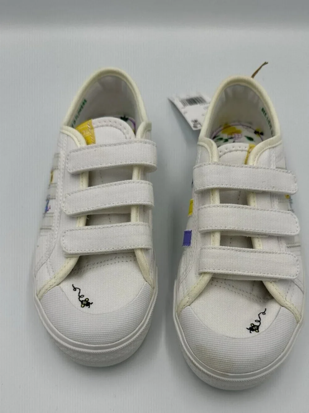 adidas Nizza CF C White Floral Hook & Loop Sneaker Unisex Kids Size 11